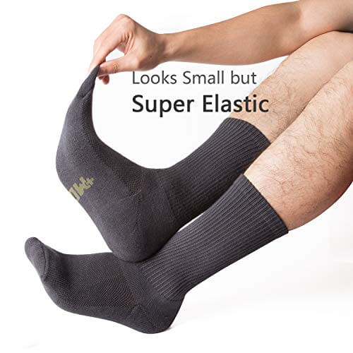 Ultra Soft Unisex Anti-bacterial Bamboo Crew Socks, 6 Pairs - md-diab